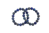 Natural Lapis Lazuli Bracelet Round Size 6mm and 8mm Undyed Natural - Handmade In USA - Handmade Jewelry - approx. 7" Crystal Bracelet