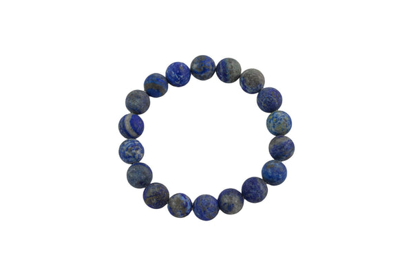 Natural Lapis Lazuli Bracelet Round Size 6mm and 8mm Undyed Natural - Handmade In USA - Handmade Jewelry - approx. 7" Crystal Bracelet