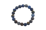 Blue Dumortierite Bracelet Matte Round Size 6mm and 8mm Handmade In USA Natural Gemstone Crystal Bracelets - Handmade Jewelry - approx. 7"