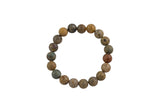 Natural Saddle Jasper Smooth Round Size 10mm and 12mm- Handmade In USA- approx. 7-7.5" Bracelet Crystal Bracelet- LGS