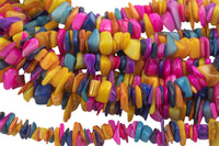 Mother of Pearl Square Squaredel Shell Chips Beads - Around 10-12mm - Full Strand 15.5" - Wholesale pricing Shell Beads