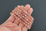 Sunstone Jade Bracelet Round Size 6mm and 8mm Handmade In USA Natural Gemstone Crystal Bracelets Handmade Jewelry - approx. 7"