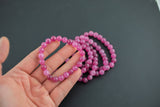 Raspberry Jade Bracelet 8mm Stretchy String Gemstone Bracelet Handmade Jewelry Bracelet Crystal Bracelet