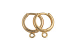 4 pcs 14k GF Hoop huggie one touch w/ open link Lever Hoop earring making, 12mm, 14mm Earring Charm Making Findings Huggies