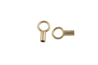 5 Pcs 1mm and 1.4mm ID 14K Gold Filled Crimp End Caps With Ring endcap