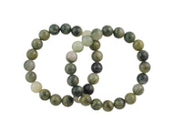 Bracelet Natural Green Rutilated Quartz Bracelets 6mm Stackable Round Natural Gemstone Crystal Bracelets - Handmade Bracelet