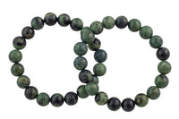 Kambaba Jasper Round Size 6mm and 8mm- Handmade In USA- Precharged- 7.5" Length Bracelet Crystal Bracelet