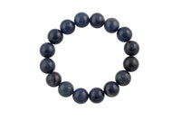Blue Dumortierite Bracelet Smooth Round Size 6mm and 8mm Handmade In USA Natural Gemstone Crystal Bracelets - Handmade Jewelry - approx. 7"