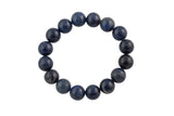 Blue Dumortierite Bracelet Smooth Round Size 6mm and 8mm Handmade In USA Natural Gemstone Crystal Bracelets - Handmade Jewelry - approx. 7"