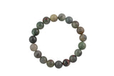 Natural Bloodstone - Bracelet Smooth Round Size 10mm and 12mm- Handmade In USA- approx. 7-7.5" Bracelet Crystal Bracelet- LGS