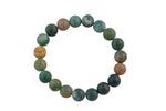 Natural Indian Agate Bracelet Matte Round Size 6mm and 8mm- Handmade In USA- approx. 7" Bracelet Crystal Bracelet