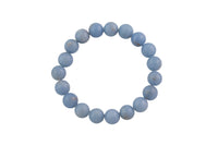 Angelite Bracelet Round Size 6mm and 8mm- Handmade In USA Natural Gemstone Crystal Bracelets - Handmade Jewelry - approx. 7"