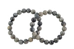 Natural Eagle Eye Round Size 6mm and 8mm- Handmade In USA- approx. 7" Bracelet Crystal Bracelet