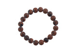 Natural Mahogany Jasper Matte Round Size 6mm and 8mm- Handmade In USA- approx. 7" Bracelet Crystal Bracelet