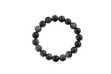 Silver/ Gold Obsidian 6mm 8mm 10mm 12mm Stretchy String Bracelet Bracelet Crystal Bracelet