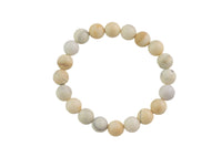 Cream Jasper Smooth Round Size 6mm and 8mm- Handmade In USA- approx. 7" Bracelet Crystal Bracelet