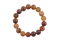 Natural Red Rutilated Quartz Round Size 6mm and 8mm- Handmade In USA- approx. 7" Bracelet Crystal Bracelet