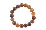 Natural Red Rutilated Quartz Round Size 6mm and 8mm- Handmade In USA- approx. 7" Bracelet Crystal Bracelet