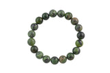 Natural Green Caldrite Round Size 6mm and 8mm- Handmade In USA- approx. 7" Bracelet Crystal Bracelet