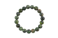 Natural Green Caldrite Round Size 6mm and 8mm- Handmade In USA- approx. 7" Bracelet Crystal Bracelet
