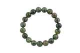 Natural Green Caldrite Round Size 6mm and 8mm- Handmade In USA- approx. 7" Bracelet Crystal Bracelet