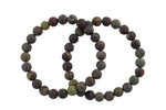 Natural Bloodstone Jasper Round Size 6mm and 8mm- Handmade In USA- approx. 7" Bracelet Crystal Bracelet