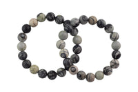 Natural Spider Vein Jasper Round Size 4mm, 6mm and 8mm- Handmade In USA- approx. 7" Bracelet Crystal Bracelet