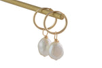 Gold Filled Pearl Earring,Minimalist Jewelry,Dainty Dangle Earrings-Perfect Gift