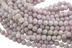 Natural Kunzite High Quality in Round, 6mm, 8mm, 10mm Smooth Gemstone Beads