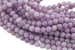 Natural Kunzite High Quality in Round, 6mm, 8mm, 10mm Smooth Gemstone Beads