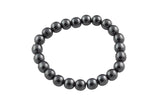 Natural Hematite Bracelet Round Size 6mm 8mm - Handmade In USA Gemstone Crystal Bracelets - Handmade Jewelry - approx. 7"