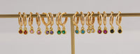 18K Gold Plated Birthstone Earrings, Gift for her, WATERPROOF jewelry, Christmas Gift, Everyday Earring, Handmade Jewelry Earrings