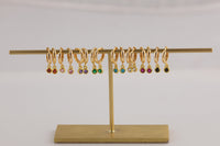 18K Gold Plated Birthstone Earrings, Gift for her, WATERPROOF jewelry, Christmas Gift, Everyday Earring, Handmade Jewelry Earrings