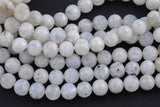 Natural Moonstone Beads Diamond Cut Facets 6mm 8mm Rainbow Moonstone Gemstone Loose Beads 15.5" - 16" full strands AAA Quality