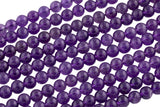 Natural AA AMETHYST Gemstone Beads Round - Medium Dark Color AAA Quality Smooth Gemstone Beads