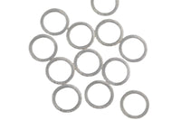 Brushed Gold Soldered Flat Rings or Silver-Plated---6 Sizes--- 15mm to 41mm