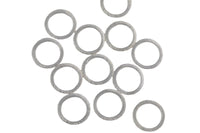 Brushed Gold Soldered Flat Rings or Silver-Plated---6 Sizes--- 15mm to 41mm