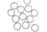 Brushed Gold Soldered Flat Rings or Silver-Plated---6 Sizes--- 15mm to 41mm