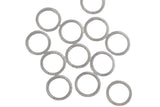 Brushed Gold Soldered Flat Rings or Silver-Plated---6 Sizes--- 15mm to 41mm