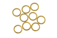 Brushed Gold Soldered Flat Rings or Silver-Plated---6 Sizes--- 15mm to 41mm