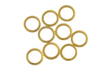 Brushed Gold Soldered Flat Rings or Silver-Plated---6 Sizes--- 15mm to 41mm