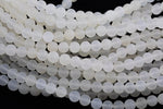 Natural Matte Moonstone Jade - Full Strand 15.5 inch Strand - 8mm 10mm 12mm Gemstone Beads