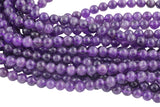 AA+ Grade AMETHYST Beads Gemstone Beads - Round 6mm, 8mm, 10mm-Full Strand 15.5 inch Strand Smooth