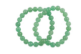 Green Aventurine Bracelet Smooth Round Size 6mm or 8mm 7.5" Length Bracelet Crystal Bracelet