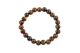 Tiger Eye Round Stretchy String Bracelet Tiger's Eye bracelet Tigerseye Tigers Eye Handmade Jewelry Bracelet Crystal Bracelet