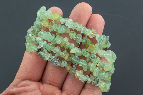 Natural Prehnite Stretchy String Bracelet Natural Gemstone Crystal Bracelets Handmade Jewelry Bracelet Crystal Bracelet