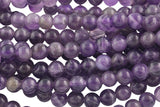 LARGE-HOLE beads!!! 8mm or 10mm smooth-finished round. 2mm hole. 7-8" strands. Amethyst Big Hole Beads