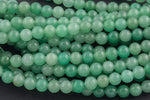 LARGE-HOLE Green Aventurine beads!!! 8mm or 10mm Smooth-finished round. 2mm hole. 7-8" strands. Green Aventurine Big Hole Beads