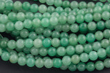 LARGE-HOLE Green Aventurine beads!!! 8mm or 10mm Smooth-finished round. 2mm hole. 7-8" strands. Green Aventurine Big Hole Beads