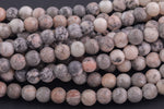 LARGE-HOLE beads!!! Smooth Pink Zebra Jasper 8mm or 10mm. 2mm hole. 7-8" strands. Big Hole Beads